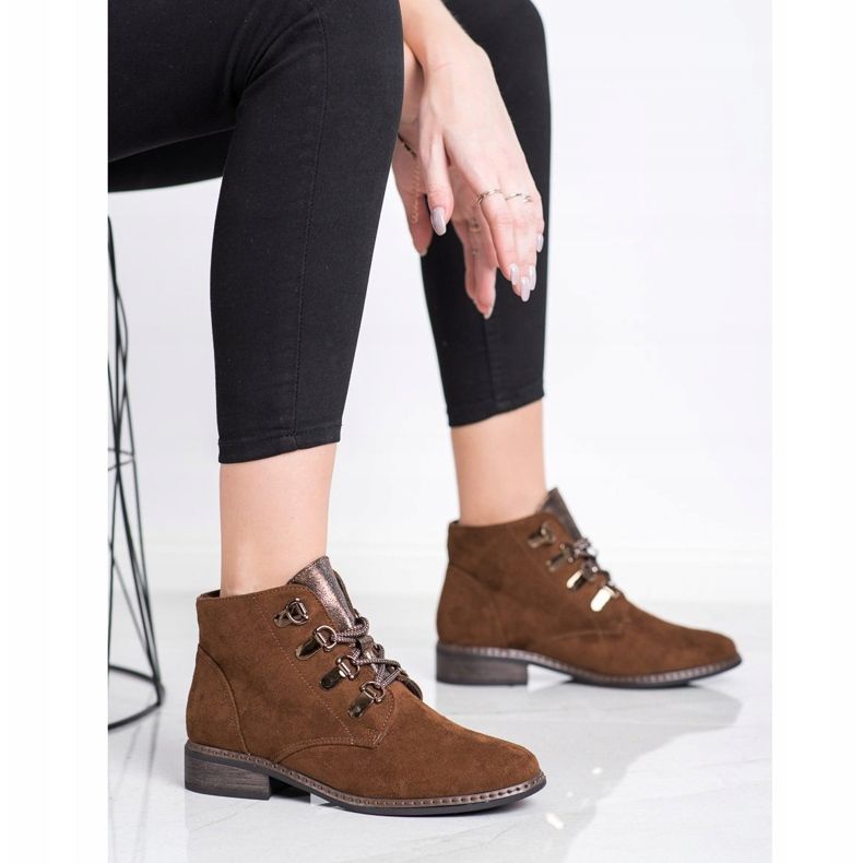 Goodin Elegant lace-up boots brown 2