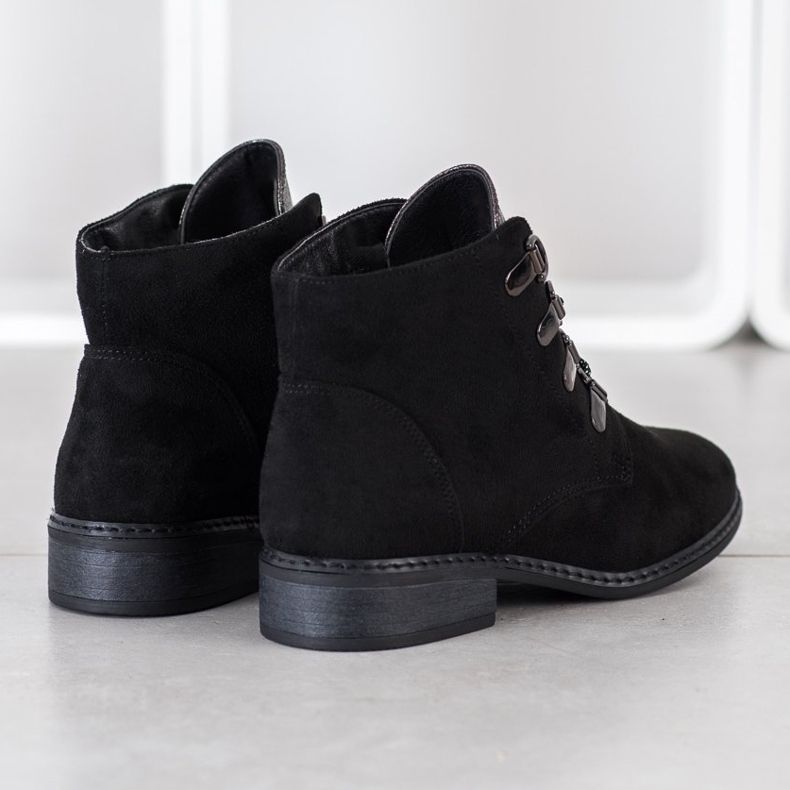 Goodin Elegant lace-up boots black silver 1