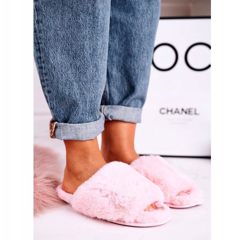 Women's Pink Fur Slippers Sweet 1 Women's Pink Fur Slippers Sweet 1