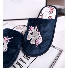 Children's Slippers With Unicorn Navy Blue Unicorn 1 Children's Slippers With Unicorn Navy Blue Unicorn 1