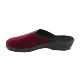 Befado slippers velor 219D427 burgundy slippers black red multicolored 1 Befado slippers velor 219D427 burgundy slippers black red multicolored 1