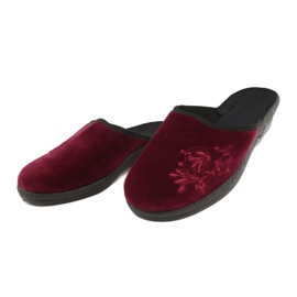 Befado slippers velor 219D427 burgundy slippers black red multicolored 2 Befado slippers velor 219D427 burgundy slippers black red multicolored 2