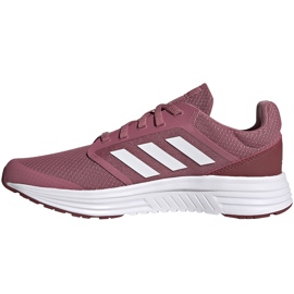 Women's running shoes adidas Galaxy 5 burgundy FW6124 white red 1