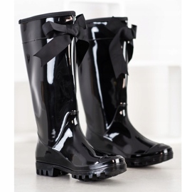 SHELOVET Lacquered Galoshes With A Bow black 1