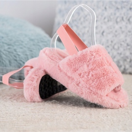 Seastar Warm Slippers With Fur pink 1