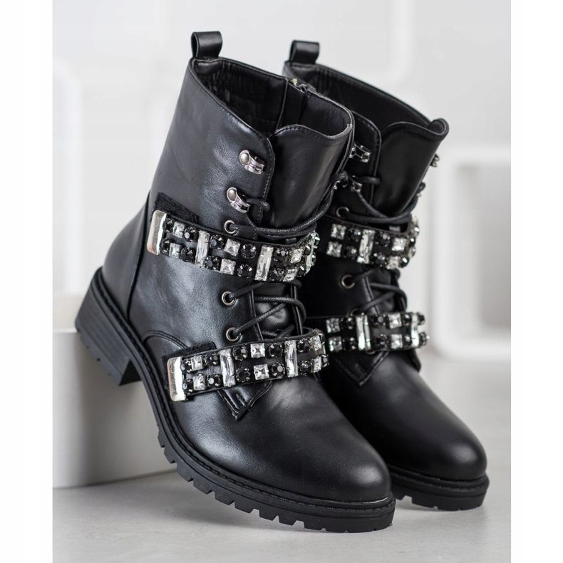 Seastar Laced Workers With Crystals black 1