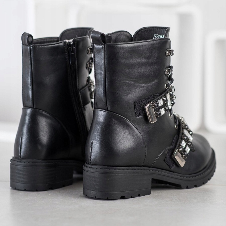 Seastar Laced Workers With Crystals black 2