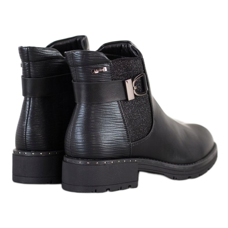SHELOVET Casual Boots With Glitter black 1