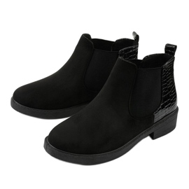 Black suede flat boots from Herkrana 2