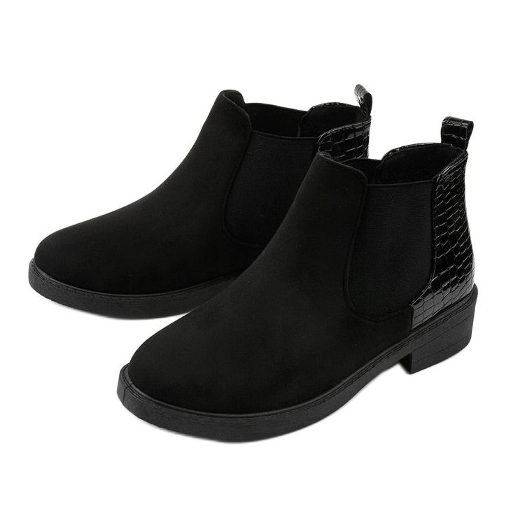 Black suede flat boots from Herkrana 2