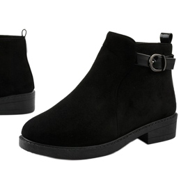 Black suede flat boots from Neriris 1