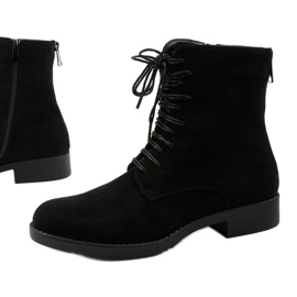 Black women's workery boots A8316 / A 1