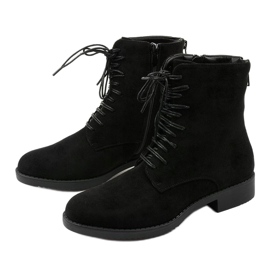 Black women's workery boots A8316 / A 2
