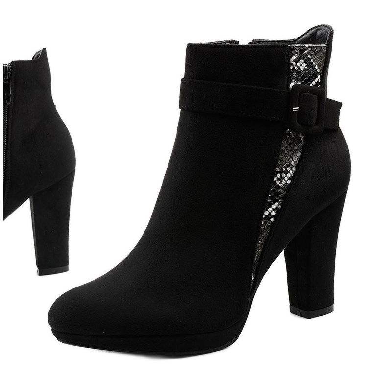 Black boots on the post with Lysianassa eco-suede 1