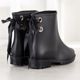 SHELOVET Galoshes With Decorative Binding black 1