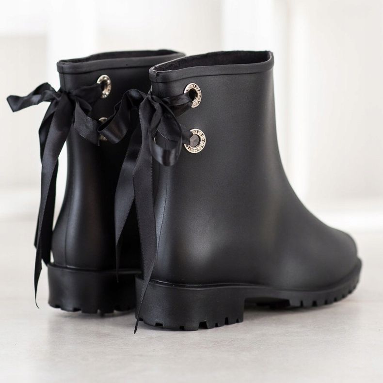 SHELOVET Galoshes With Decorative Binding black 1