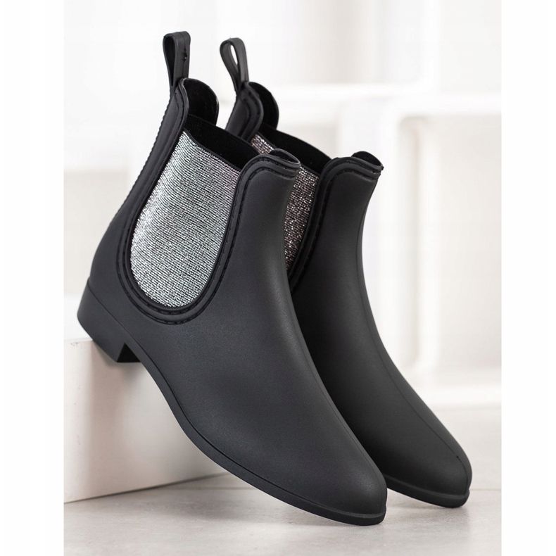 SHELOVET Stylish galoshes black 1 SHELOVET Stylish galoshes black 1