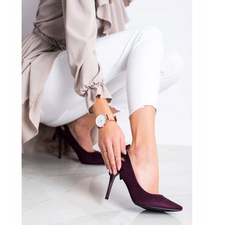Goodin Stylish Stilettos With Fringes violet 2
