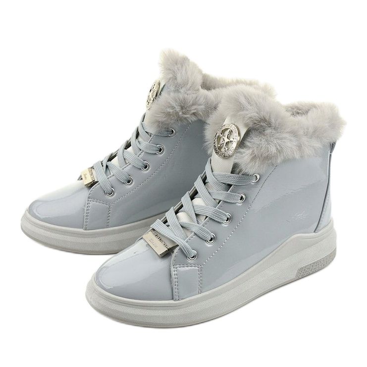 Gray boots, insulated Freemans boots grey 1