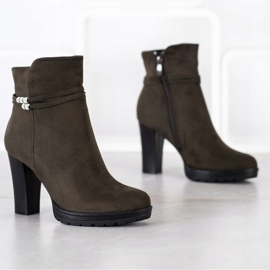Janessa Khaki Booties On A Post 1