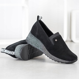 Filippo Leather Slip-On Shoes black 1