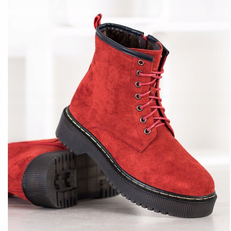 Sabatina Warm Boots On The Platform red 2