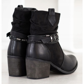 SHELOVET Boots With Decorative Stripes black 1
