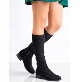 SHELOVET Comfortable Suede Boots black 1