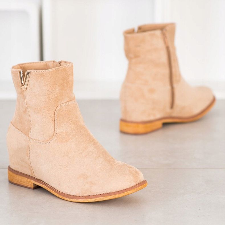 Sergio Todzi Elegant wedge boots beige 1