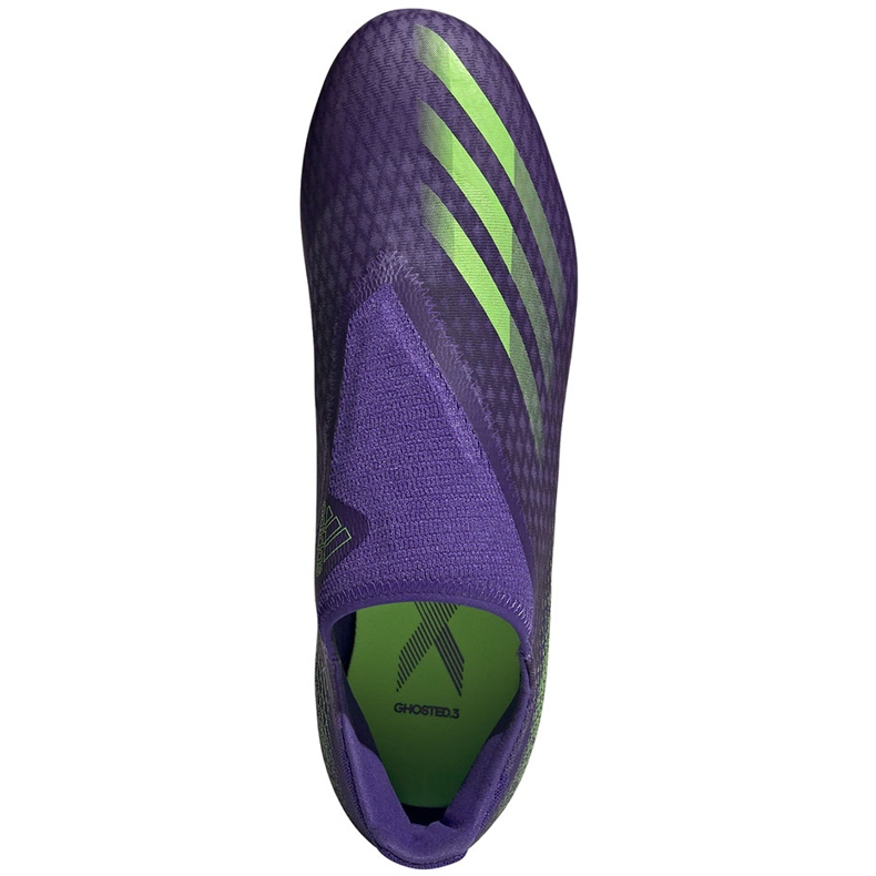 Adidas X Ghosted.3 Ll Fg soccer shoes purple-green EG8164 1