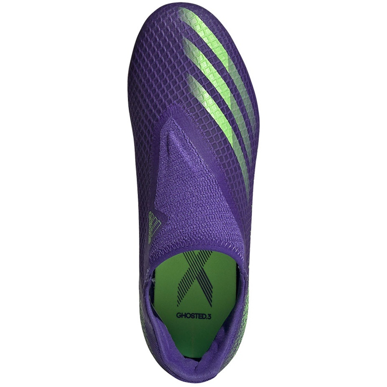 Adidas X Ghosted.3 Ll Fg Junior purple-green EH2015 soccer shoes 1