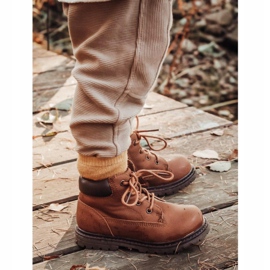 Apawwa Children's boys' brown boots Moa boots 1