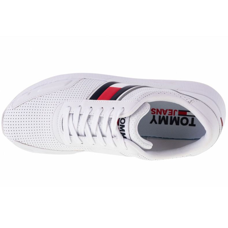 Shoes Tommy Hilfiger Flexi Perf Leather Runner M EM0EM00580-YBR white 2