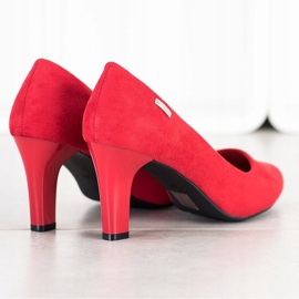 J. Star Casual Heeled Pumps red 1