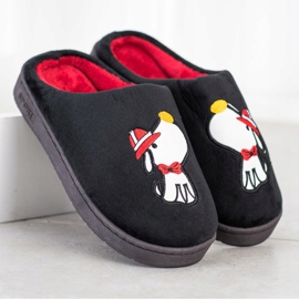 Bona Comfortable Slippers With Application black 1