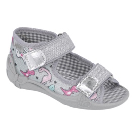 Befado children's shoes 242P105 silver grey 1 Befado children's shoes 242P105 silver grey 1
