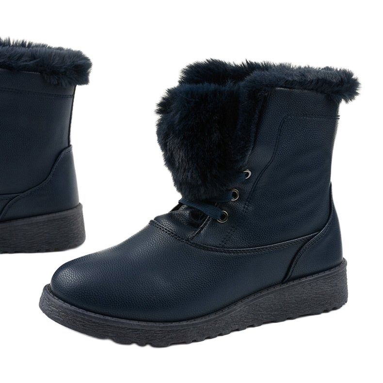 Navy blue insulated boots Inaleth 1