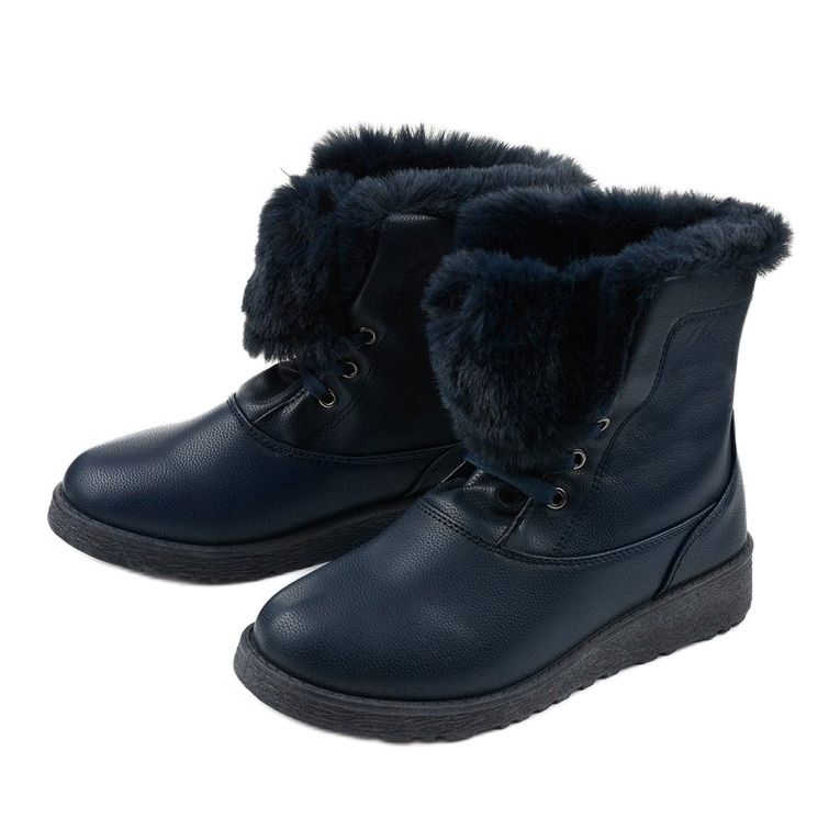 Navy blue insulated boots Inaleth 2