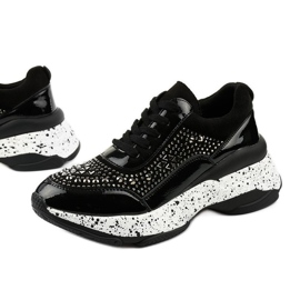 Black sneakers made of eco-leather-suede Quijor 1