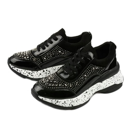 Black sneakers made of eco-leather-suede Quijor 2