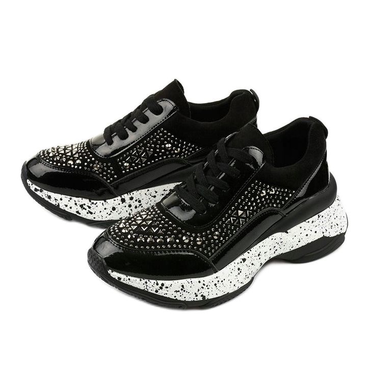 Black sneakers made of eco-leather-suede Quijor 2 Black sneakers made of eco-leather-suede Quijor 2