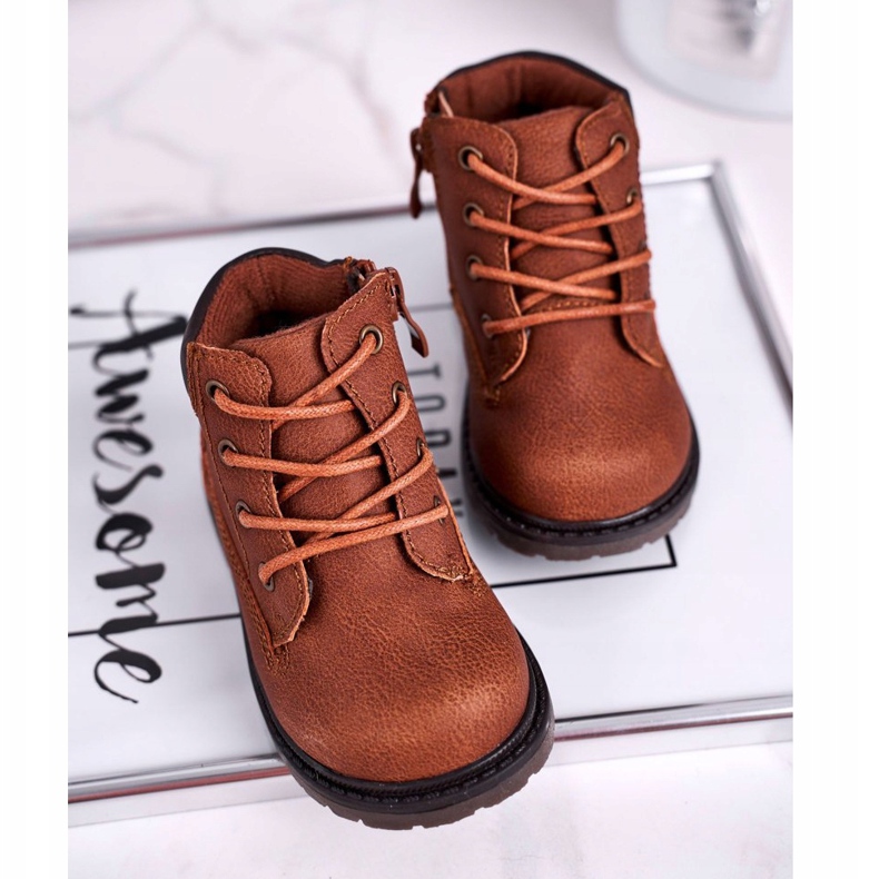 Apawwa Children's boys' brown boots Moa boots 2