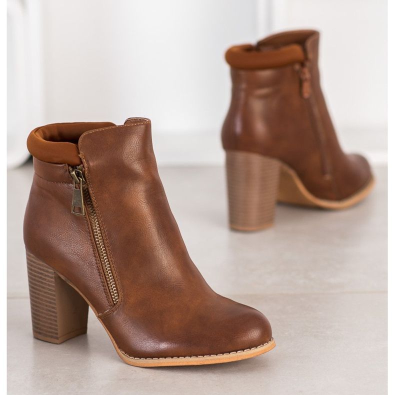Super Mode Classic boots with a zipper brown 2