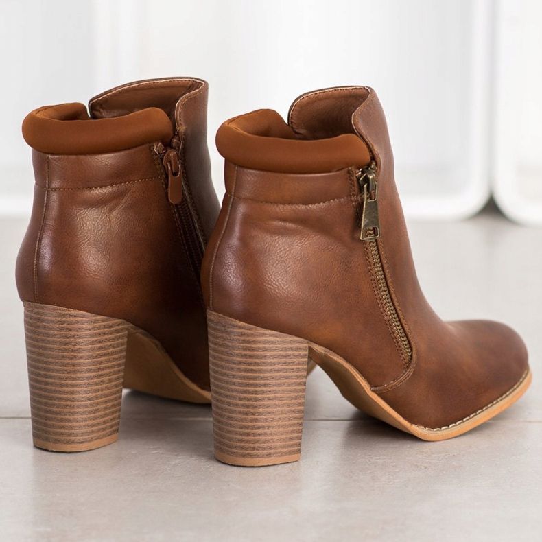 Super Mode Classic boots with a zipper brown 1
