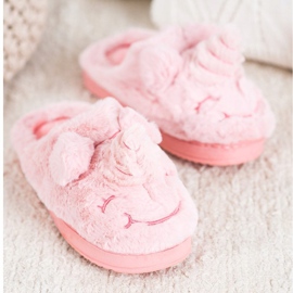 Bona Women's unicorn slippers pink 1