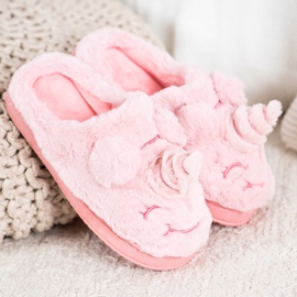 Bona Women's unicorn slippers pink 2