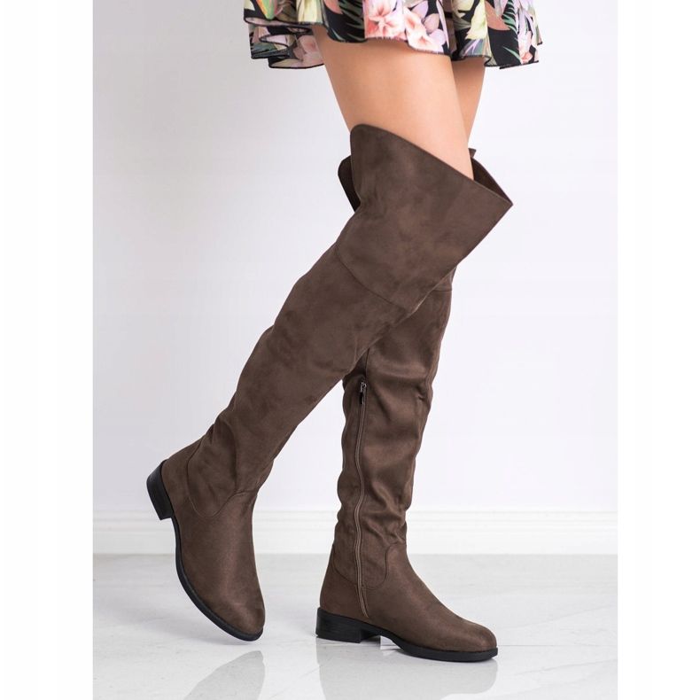 SHELOVET Stylish Over The Knee Boots brown 1 SHELOVET Stylish Over The Knee Boots brown 1
