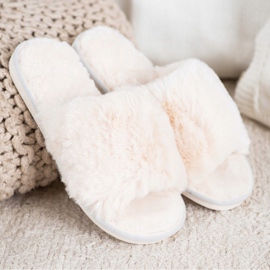 Bona Slippers With Fur beige 1
