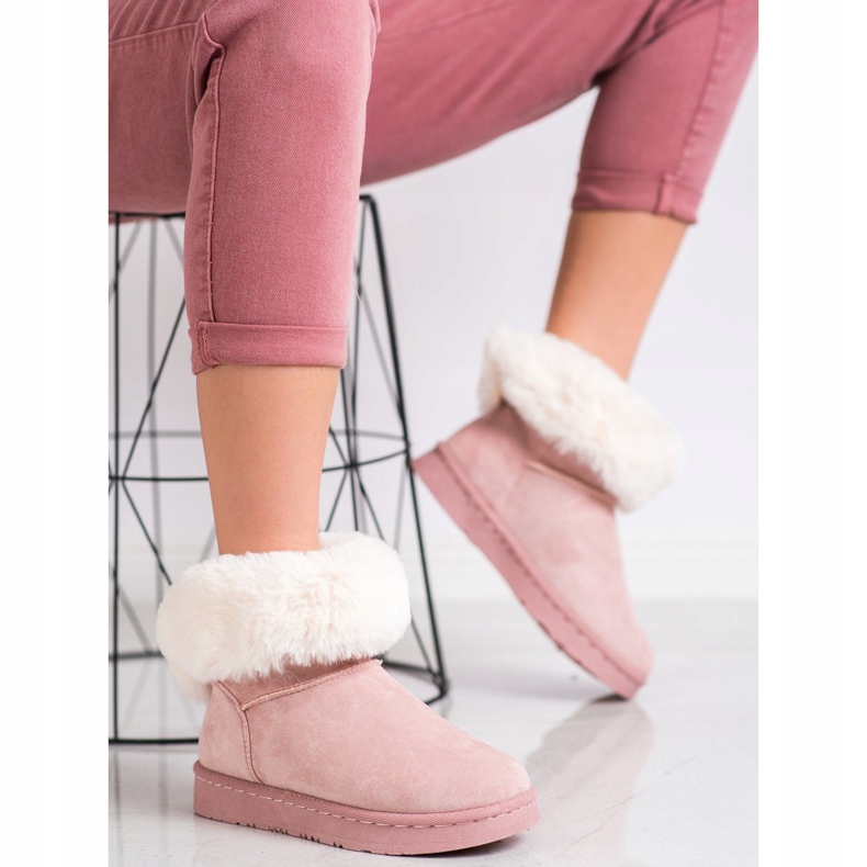 Bella Paris Snow Boots With Pompoms pink 2 Bella Paris Snow Boots With Pompoms pink 2