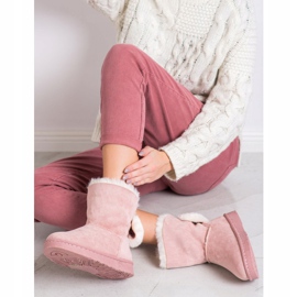 Bella Paris Snow Boots With Pompoms pink 1